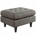 Primewir Empress Ottoman in Tufted Granite Fabric EEI-1667-GRA